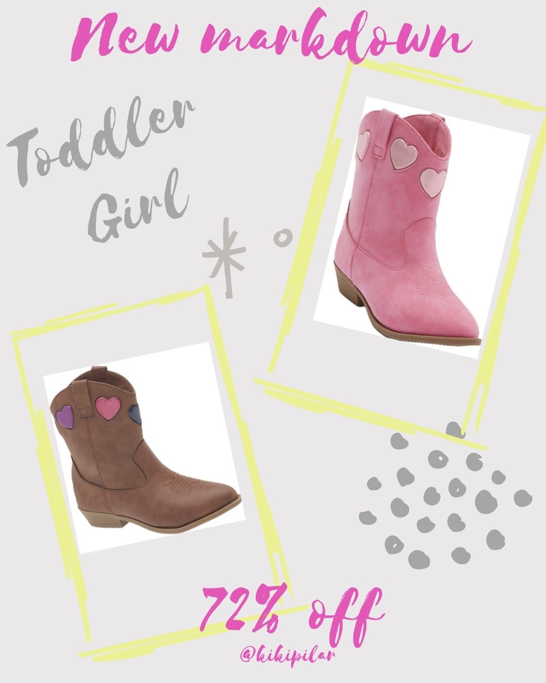 Girls western boots on sale
New markdown at Nordstrom 
72% off Tucker and Tate
Heart boots for girls
Valentine’s Day gift girls
Kids western boots on sale
Kids shoes on sale
Girls boots on sale
Girls shoes on sale 

#LTKSaleAlert #LTKKids #LTKValentine