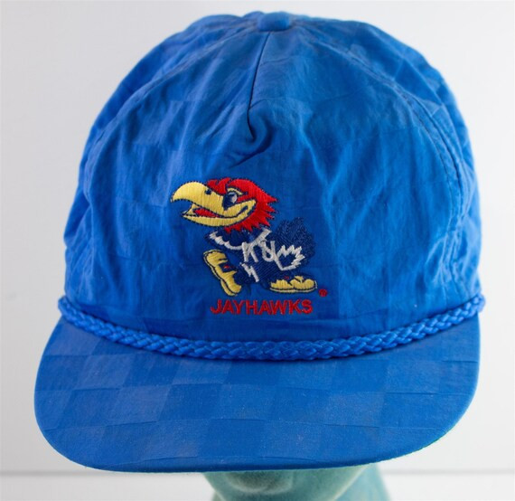 Vintage Kansas Jayhawks Checker Blue Embroidered Hat made in | Etsy | Etsy (US)