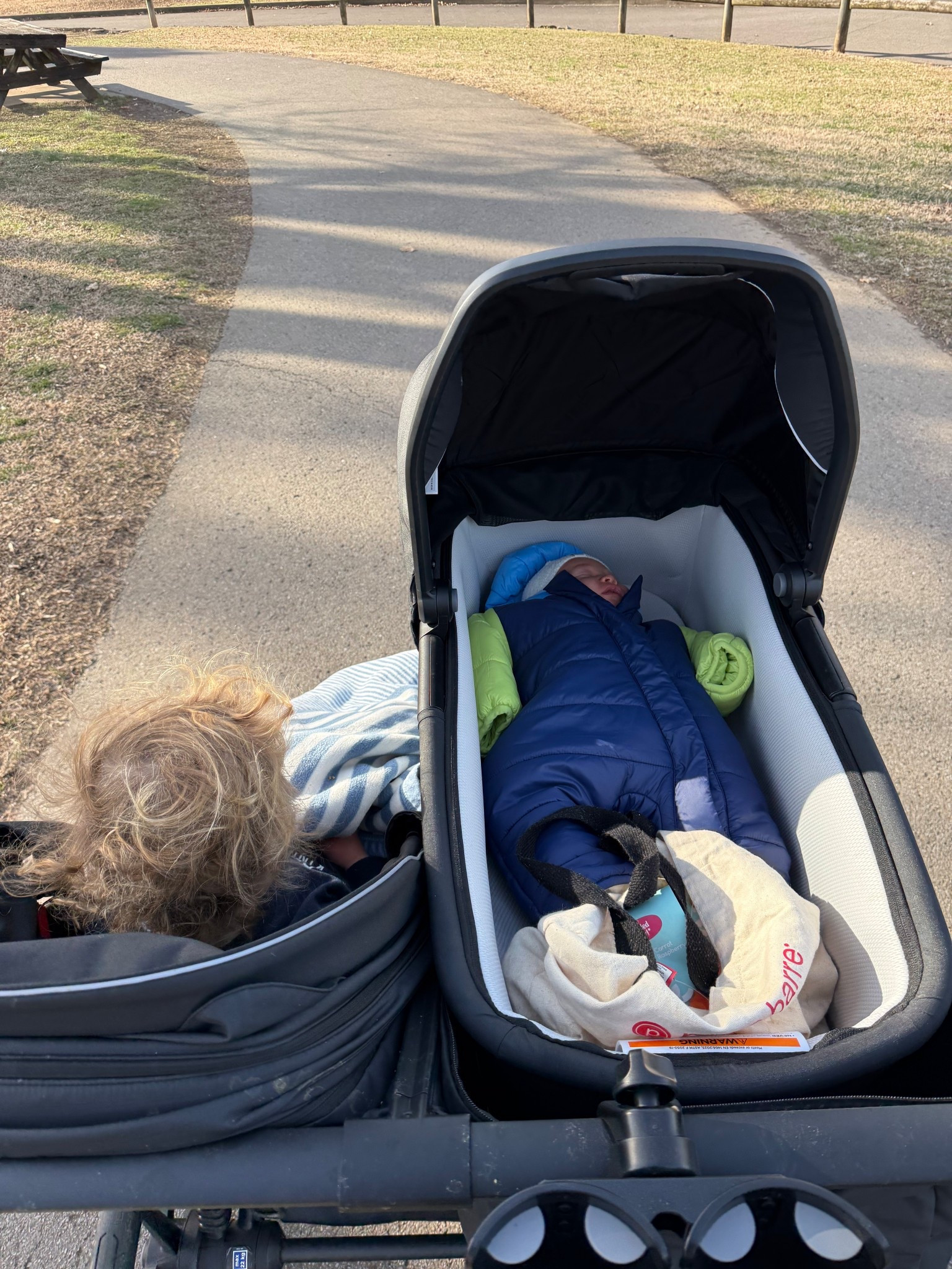 I searched high and low for a double jogging stroller that had a bassinet attachment and am so pleased with this one I got when I had baby 2. I have a single Thule jogging stroller for my toddler and didn’t want to give it up. Highly recommend this one. So much better than the uppababy for two

Baby 2 essentials , double stroller, toddler and baby essentials, second baby registry ideas 

#LTKBaby #LTKActive