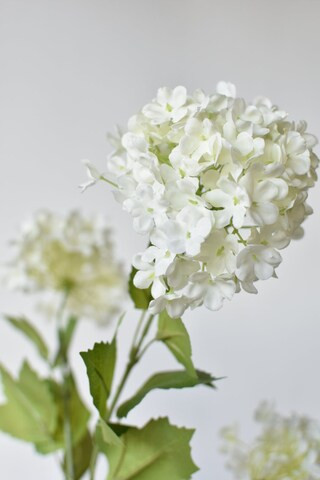34" Faux White Snowball Hydrangea Stem | Michaels Stores