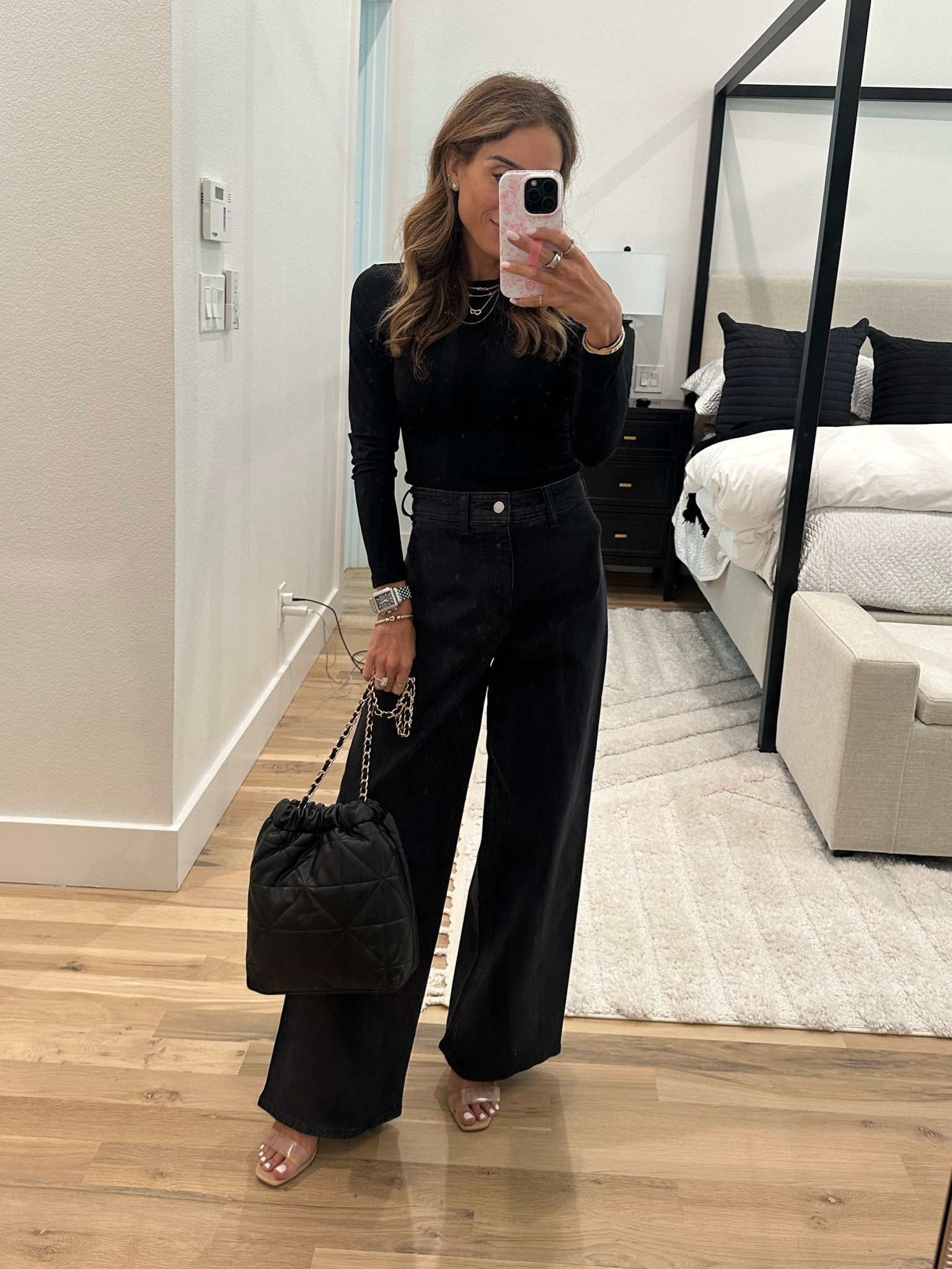 Target black wide leg jeans size 00 fall outfit idea petite friendly 

#LTKFindsUnder50 #LTKFindsUnder100