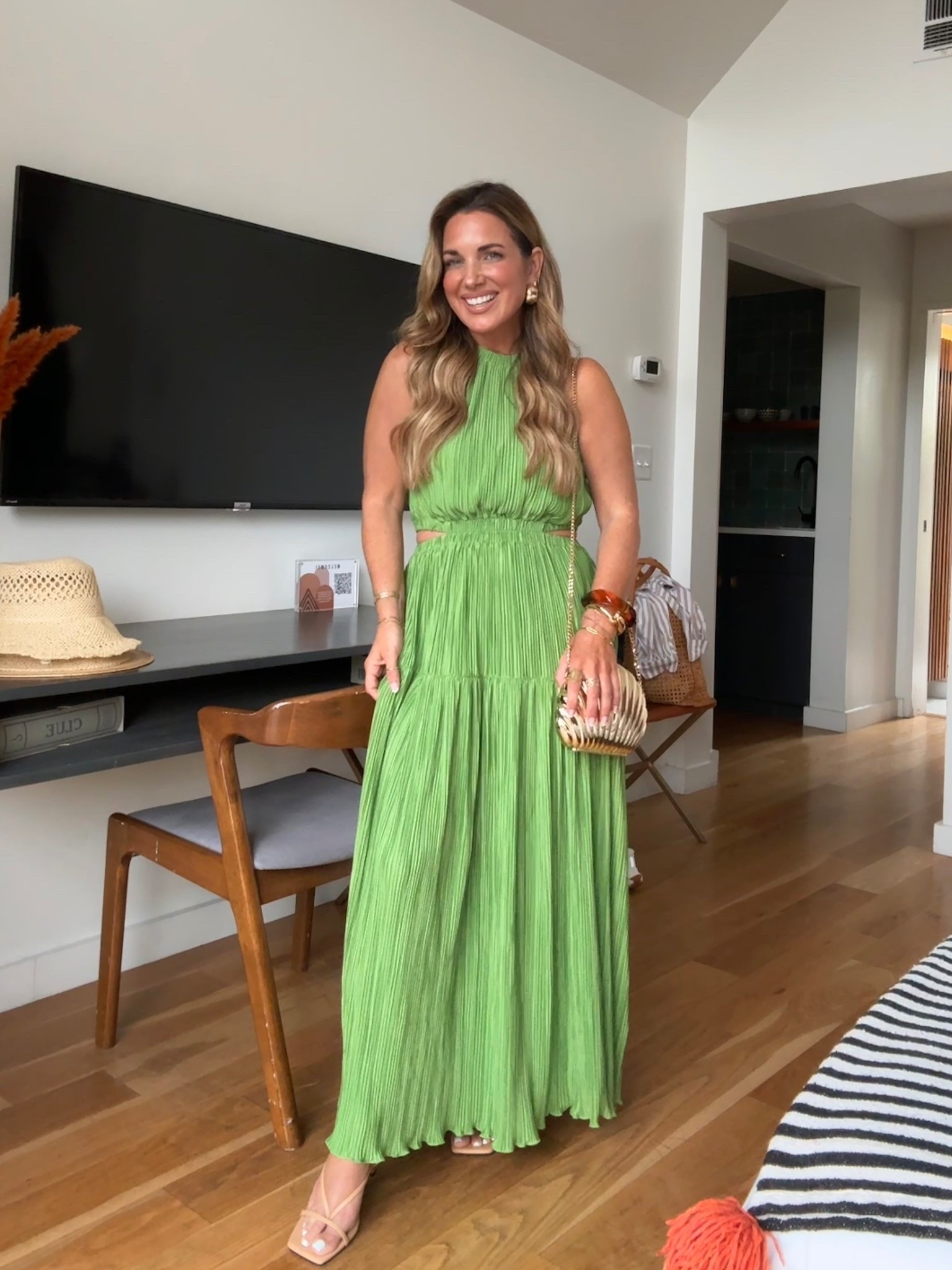 Walmart dress gets a 10/10!!!!!! 
Love this color for summer!!
Such a perfect dress to dress up or dress down with flats. Comes in other colors too. Wearing size small. 

#LTKFindsUnder50 #LTKOver40 #LTKPetite