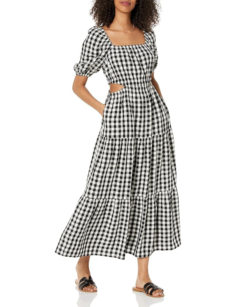 The Drop Women's Anaya Square Neck Cut-Out Tiered Maxi Dress | Amazon (US)