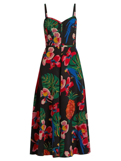 Tropical Dream-print silk crepe de Chine dress | Valentino | Matches (US)