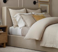Belgian Flax Linen Handcrafted Quilted Sham | Pottery Barn (US)