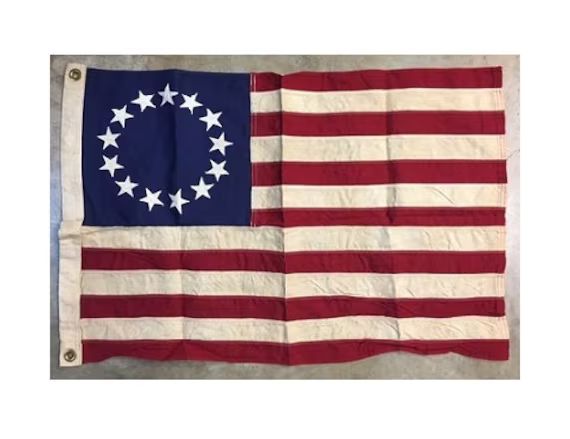 Betsy Ross Flag 3 X 5 Foot Tea Stained Cotton 1776 American | Etsy | Etsy (US)
