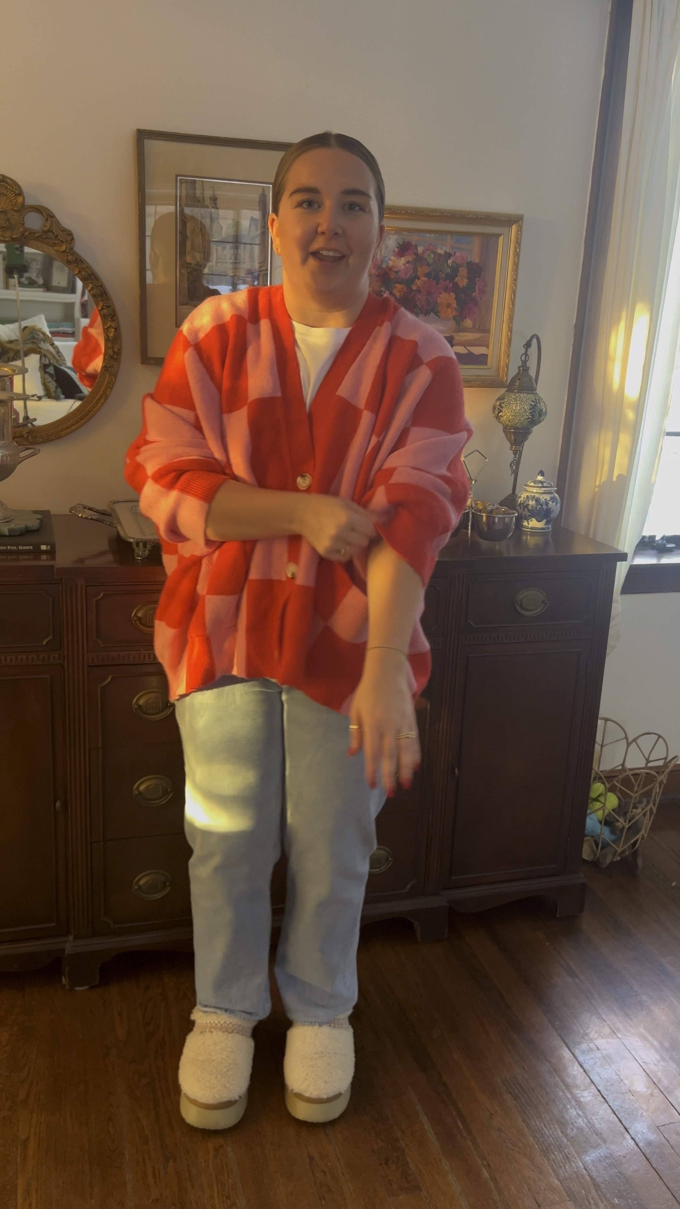 Galentines ootd! This sweater is such a hit and I’m in a 2xl/3xl. Jeans are true to size and I’m a 32! 

#LTKFindsUnder50 #LTKFindsUnder100 #LTKMidsize