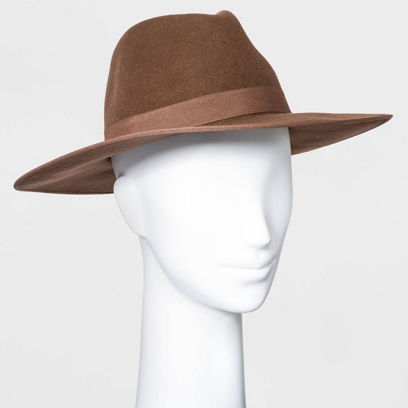 Women's Wide Brim Felt Fedora Hat - A New Day™ | Target