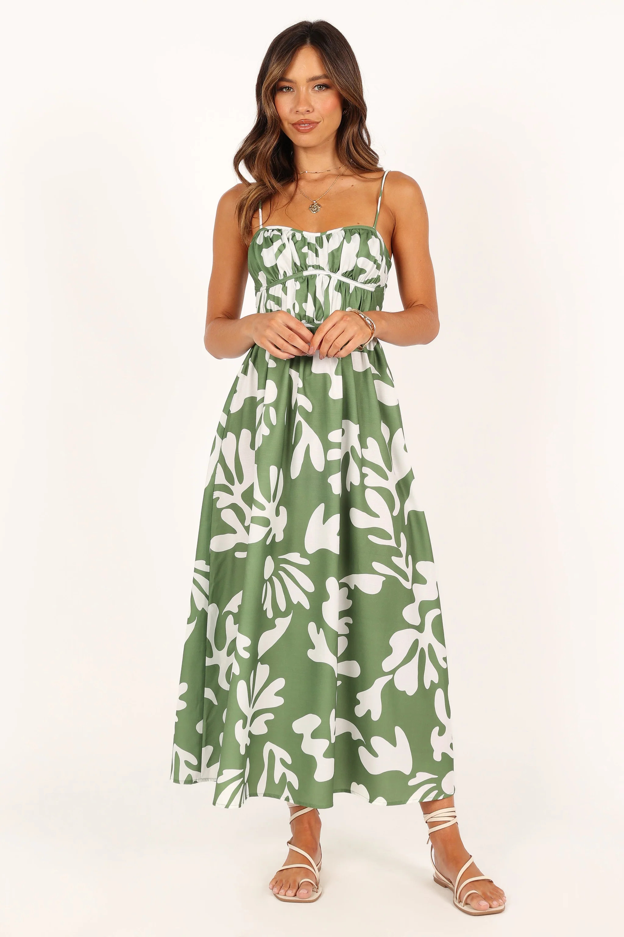Payton Midi Dress - Khaki | Petal & Pup (US)