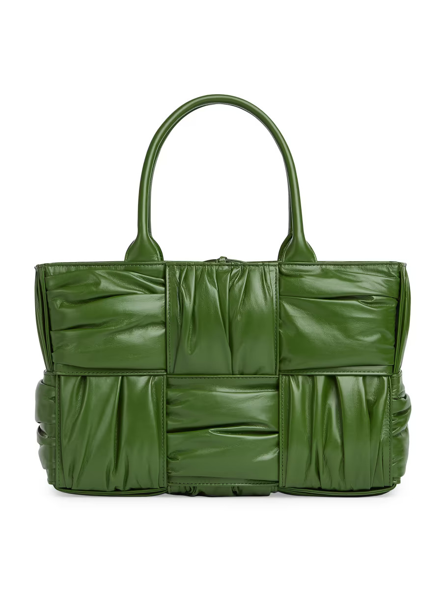 Small Arco Plissé Leather Tote | Saks Fifth Avenue