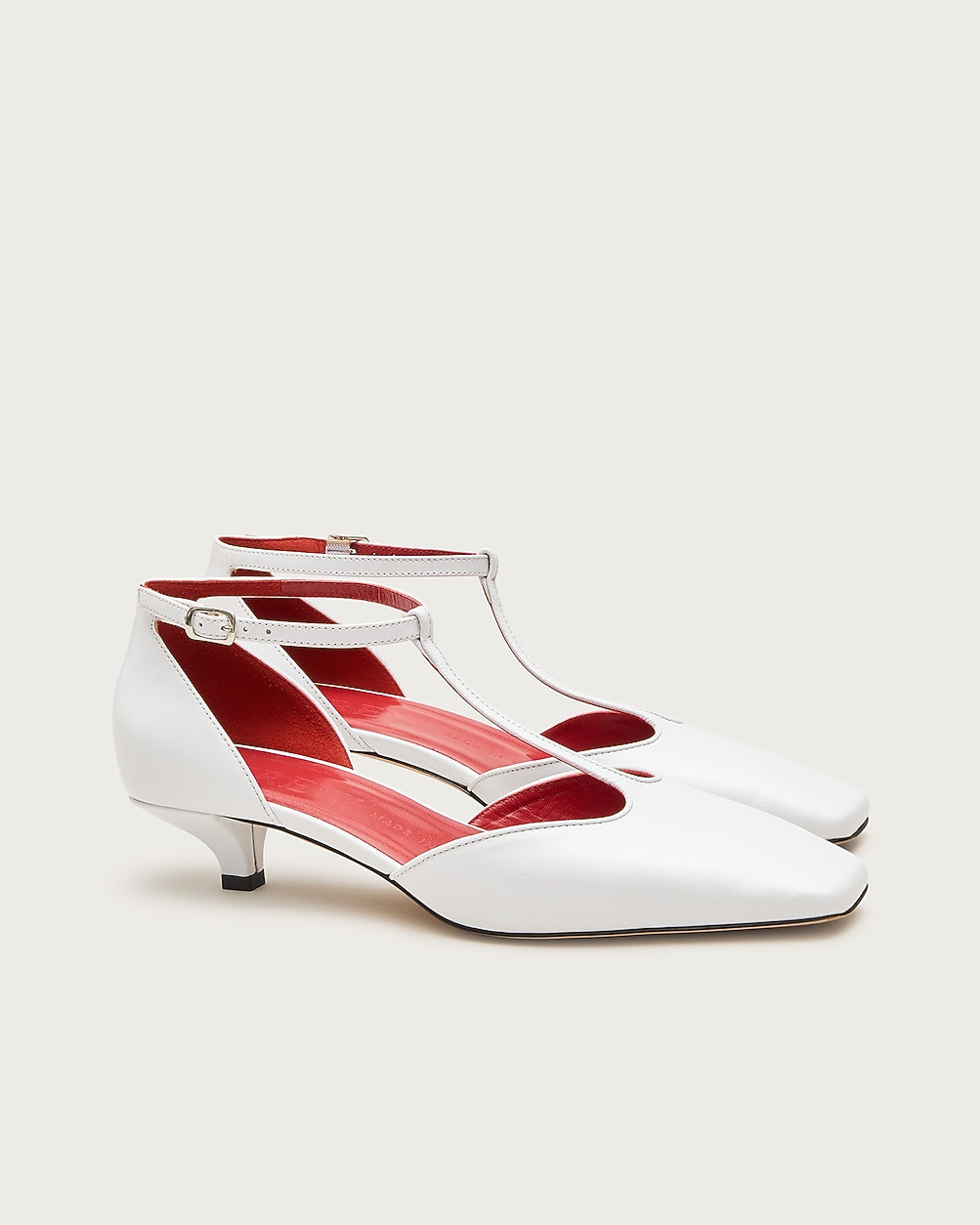 Made-in-Italy T-strap heels in leather | J. Crew US