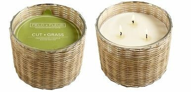 Field + Fleur 3 Wick Candle, Cut Grass | Monkee's of Mount Pleasant