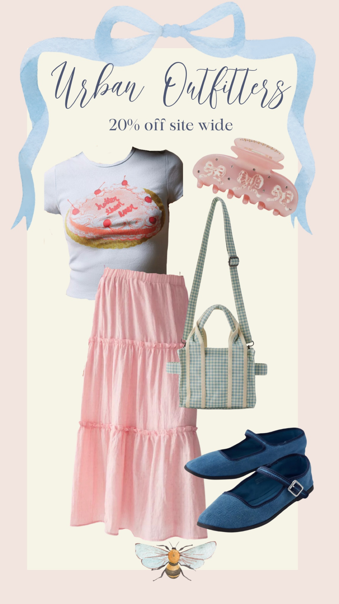Graphic tee, cake graphic tee, baby tee, cotton maxi skirt, gingham shoulder bag, blue Mary Janes, chambray Mary Janes, denim Mary Janes, emi jay sale

#LTKSpringSale #LTKsalealert #LTKSeasonal