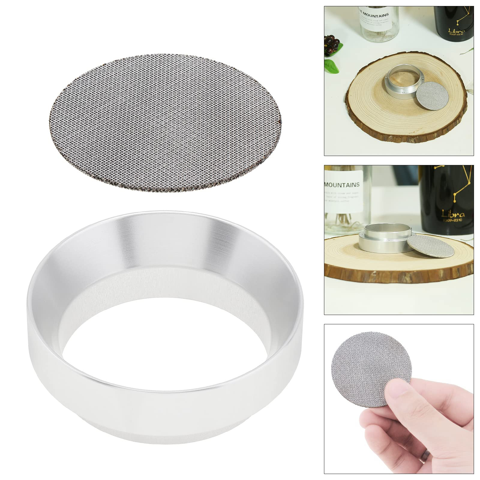 51mm Espresso Dosing Funnel and Puck Screen, Magnetic Espresso Coffee Dosing Ring, Reusable 1.7mm... | Amazon (US)