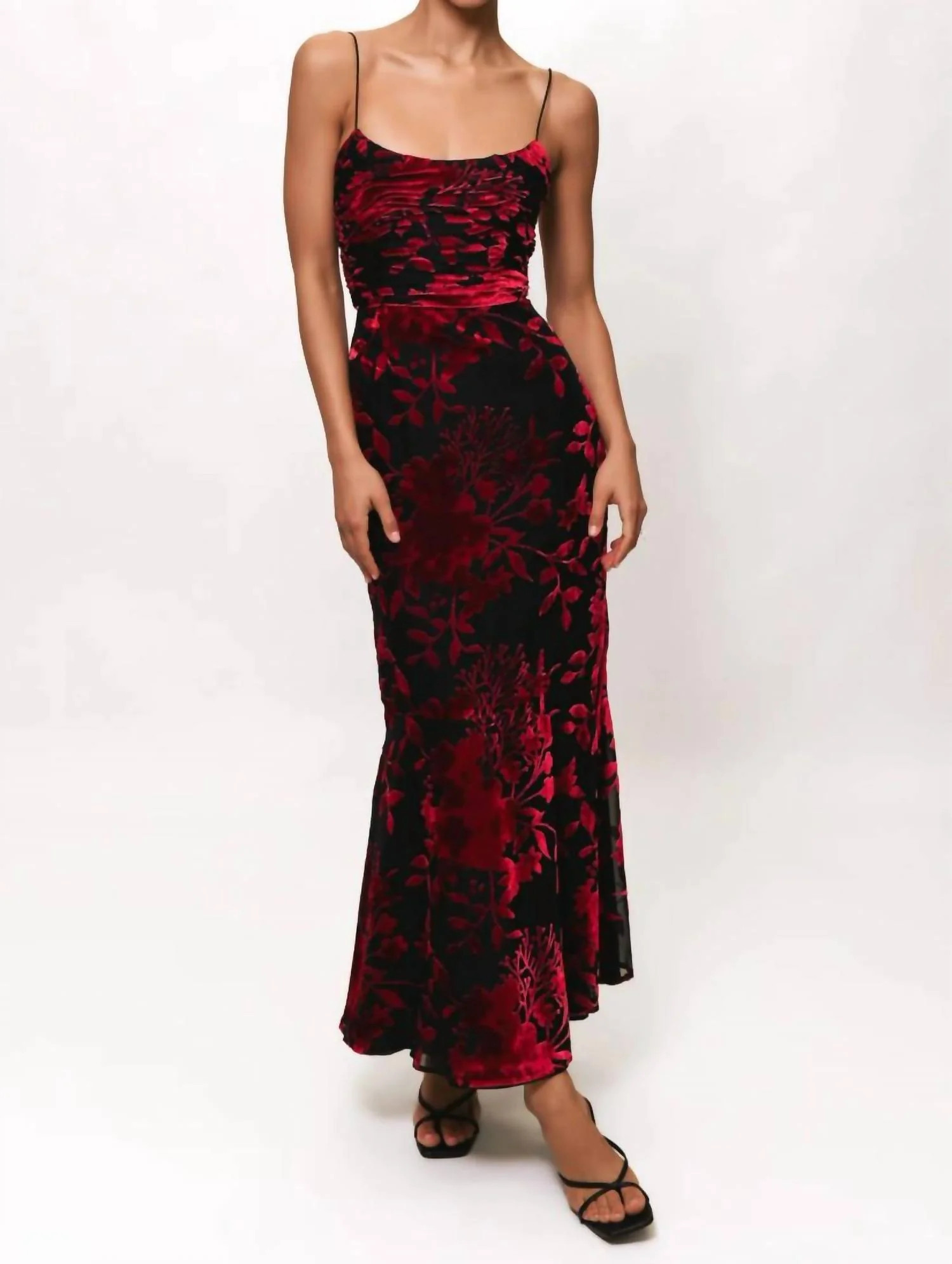 Tylia Dress In Black Pink Chinoiserie Bouquet | Shop Simon