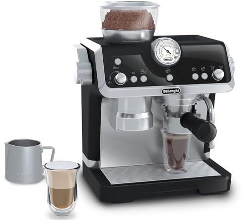 Casdon De'Longhi Toys Barista Coffee Machine. Toy Kitchen Playset for Kids with Moving Parts, Realistic Sounds and Magic Coffee Reveal. For Children Aged 3+, Silver, Black | Amazon (US)