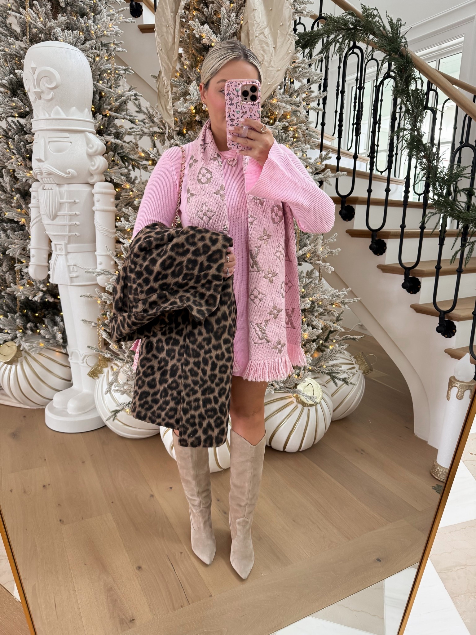 Size small Amazon dress 
Size small leopard coat

#LTKPetite #LTKFindsUnder50 #LTKWorkwear