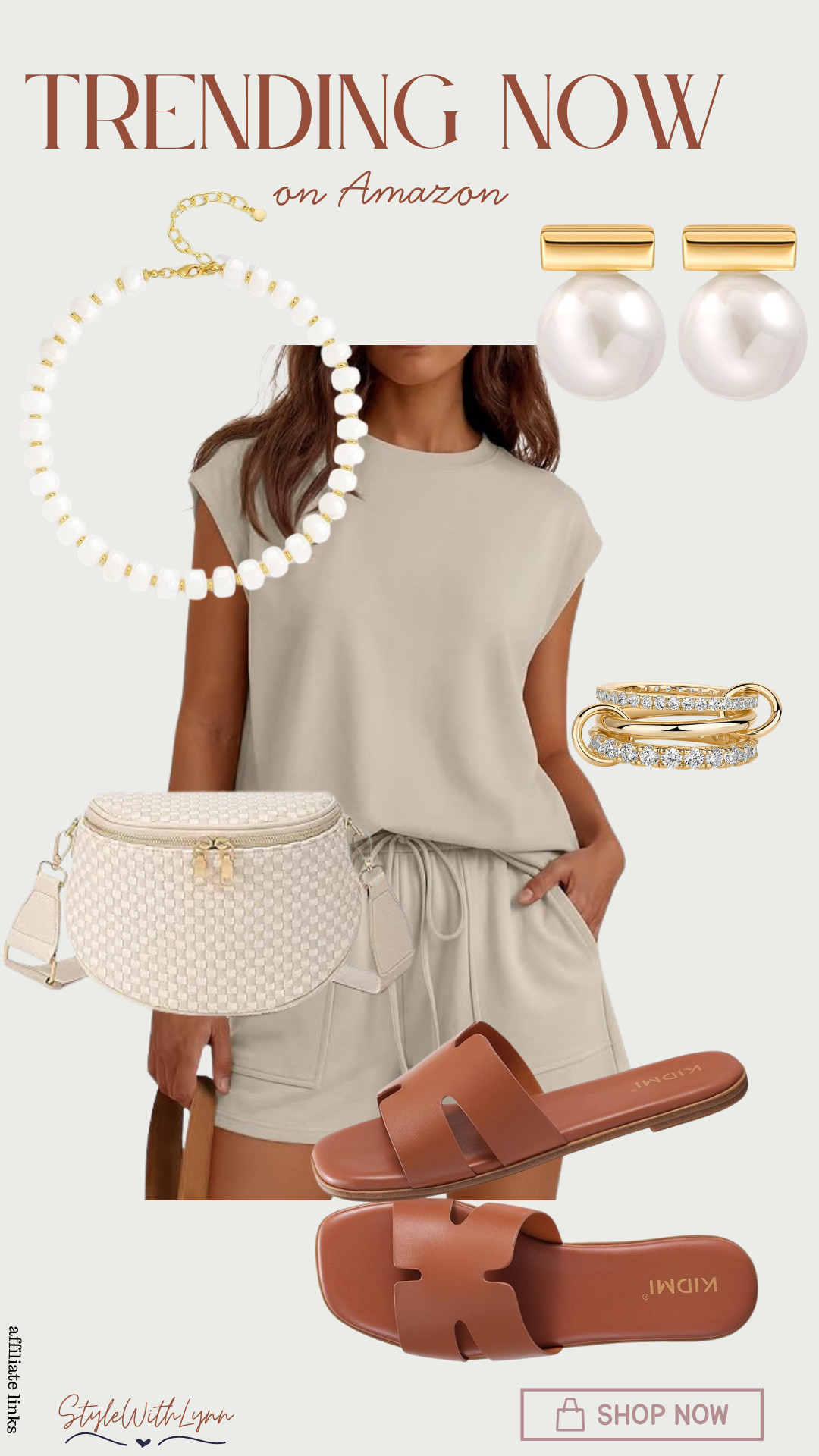 ✨ Amazon’s trending favorites are giving effortless luxury without the designer price tag! ✨

This neutral matching set, woven crossbody bag, pearl jewelry, statement ring, and chic slide sandals are the perfect combination for a polished everyday look. Whether you're heading on vacation, running errands, brunching with friends, or creating a capsule wardrobe, these Amazon fashion finds are worth adding to your cart.

🤍 Neutral outfit essentials
🤍 Trending Amazon accessories
🤍 Affordable luxury-inspired style
🤍 Vacation outfit must-haves
🤍 Elevated everyday fashion

These are the pieces everyone is talking about right now, and for good reason! 👏

🛍️ Shop all my trending Amazon finds through the link in my bio before they sell out!

#AmazonFinds #AmazonFashion #TrendingOnAmazon #AmazonStyle #AffordableFashion #NeutralOutfit #CapsuleWardrobe #VacationStyle #SummerFashion #FashionFinds #AmazonMustHaves #EverydayStyle #LuxuryInspired #StyleInspo #OOTD #StyleWithLynn #AmazonFavorites #WomensFashion #FashionInfluencer 

 #LTKootd #LTKTravel