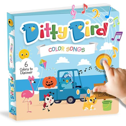 Ditty Bird Musical Books Colors Edition | Montessori Toys & Learning Resources | Sensory Toys for Kids | Nursery Rhyme Book, Interactive Toddler Toys for 1 Year Old to 3 Year Olds | Sturdy Baby Book | Amazon (US)