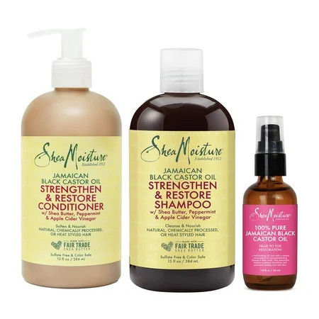 Sheamoisture Jamaican Black Castor Oil Strengthen and Restore Hair and Body Care Set with Shea Butter for Dry Skin and Hair | Walmart (US)