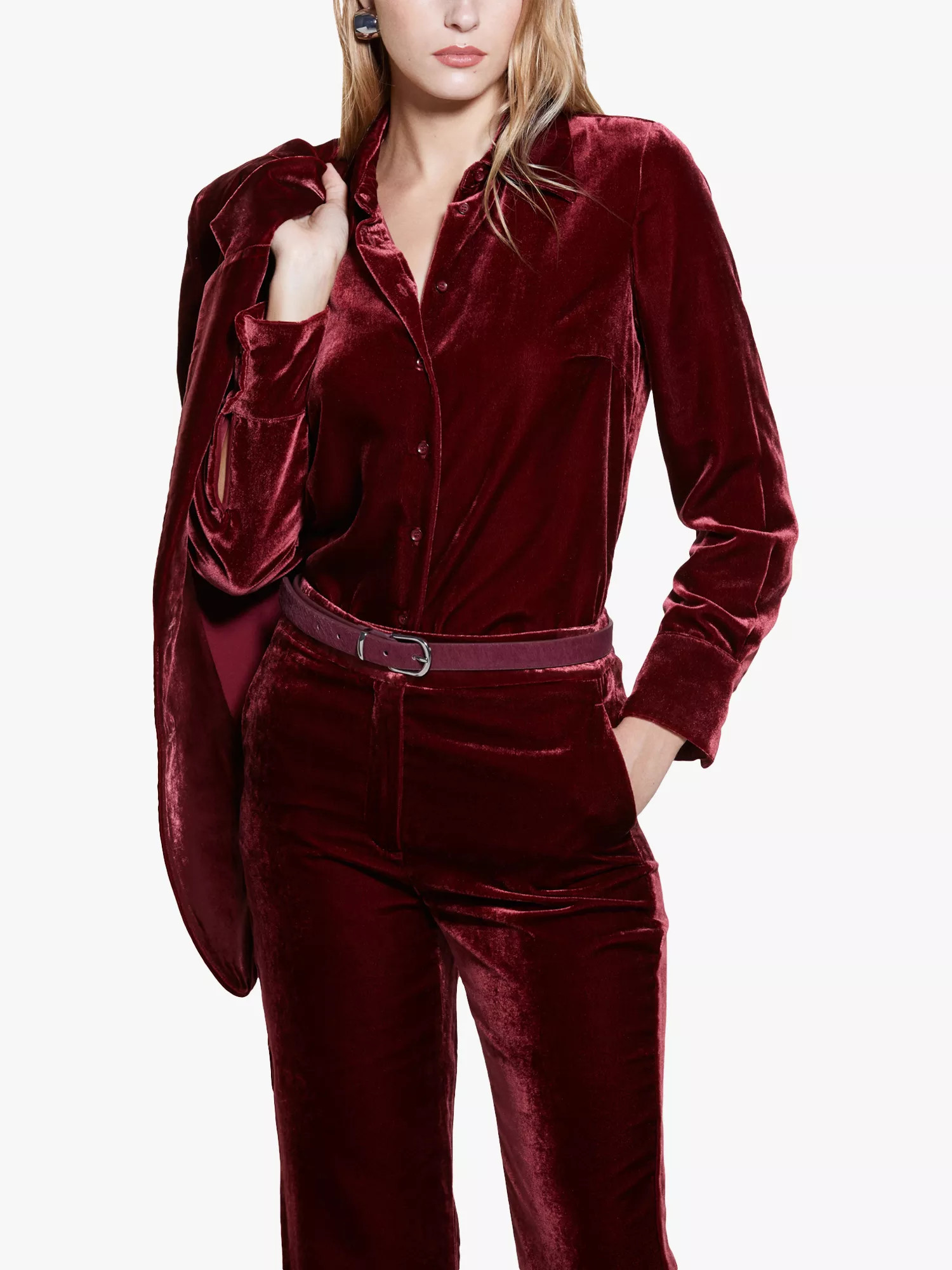 SISLEYVelvet Long Sleeve Shirt | John Lewis (UK)