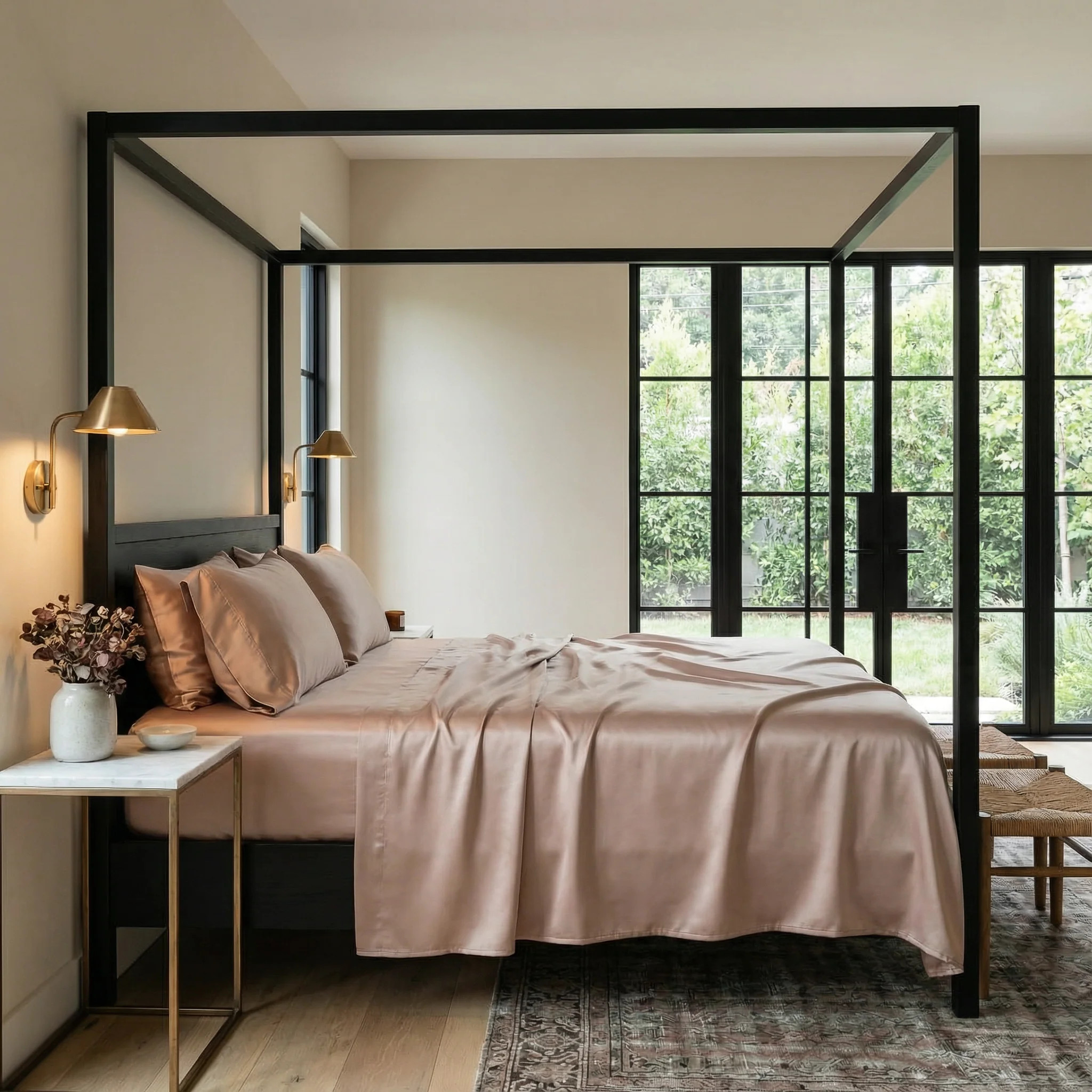 Experience ultimate comfort with our Luxe CleanBamboo® Sateen+ Sheet Set. Eco-friendly luxury fo... | ettitude (US)