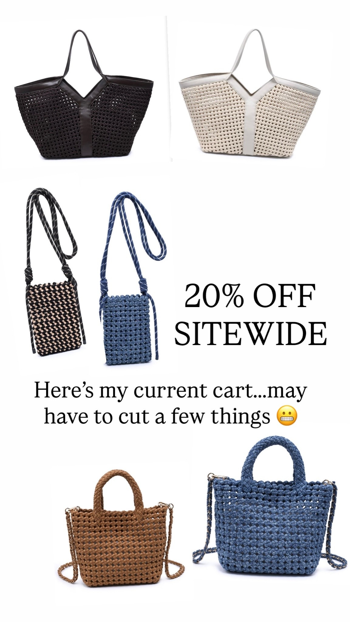 Don’t miss this Memorial Day handbag sale!  Here’s what’s in my cart! 

#springbags #crossbody #summerbags