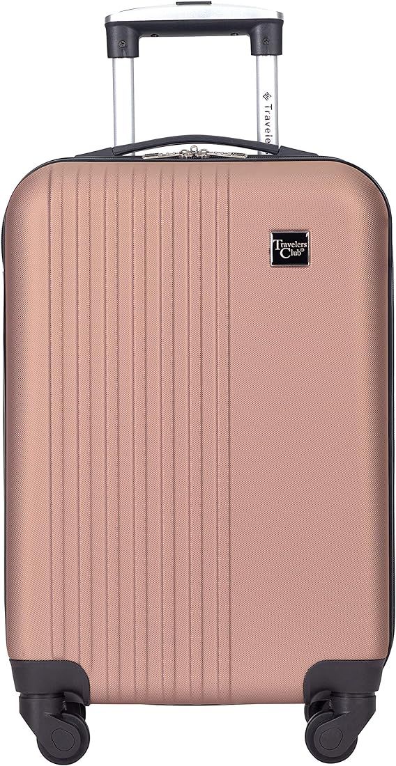 Travelers Club Cosmo Hardside Spinner Luggage, Rose Gold, Carry-On 20-Inch | Amazon (US)