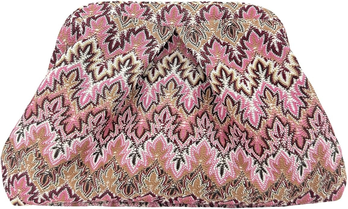 ENBEI pink evening bag Clutch Purse for Women Metal Frame Closure Handmade bag for Wedding, Party... | Amazon (US)