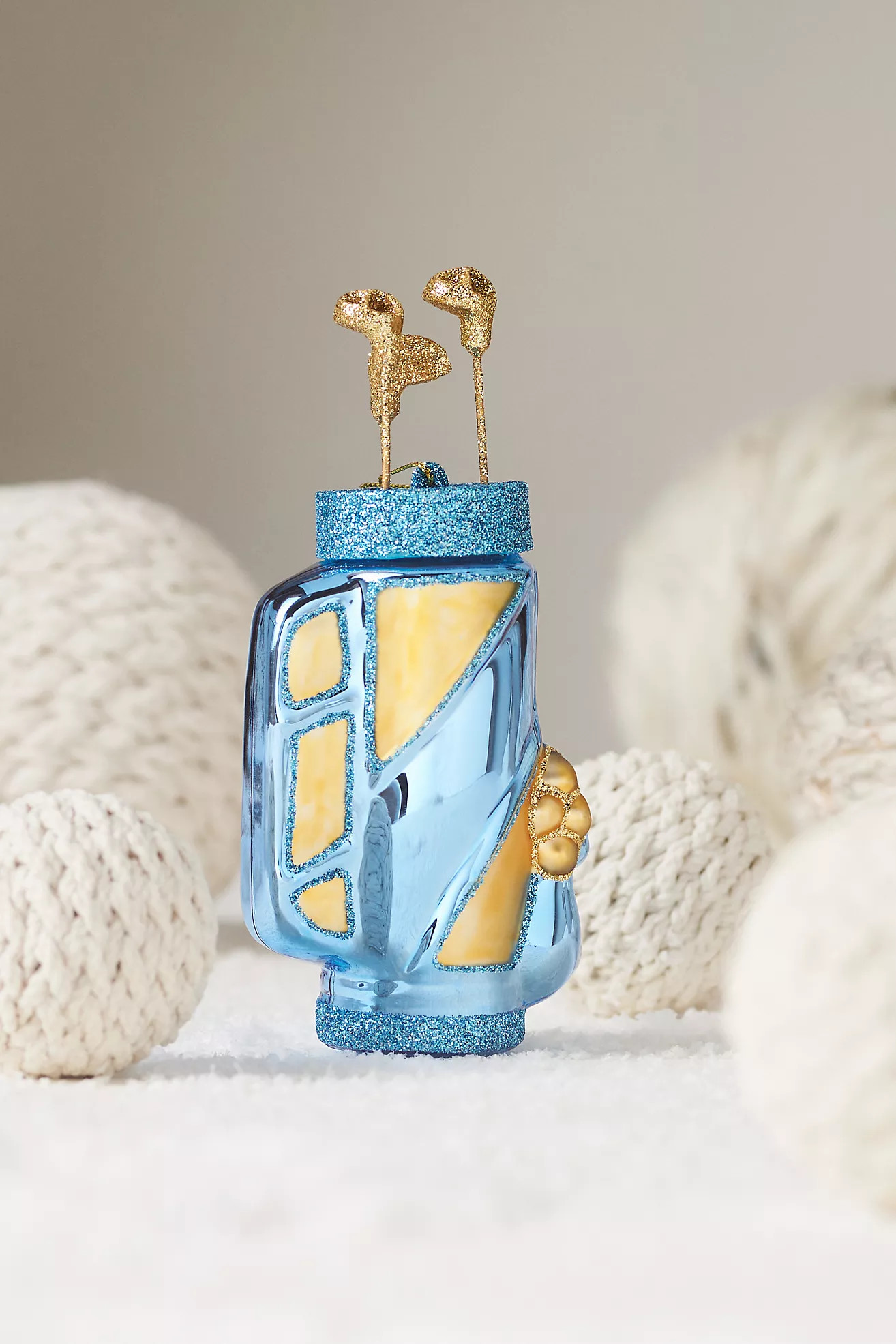 Blue Golf Bag Glass Ornament | Anthropologie (US)