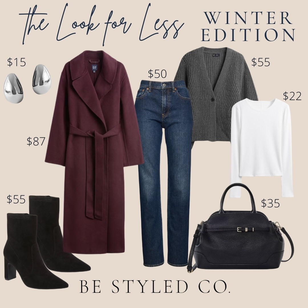 The look for less - affordable winter outfit ideas - jeans, coats, sweaters, everything under $100 or less 
Affordable outfit ideas - winter basics - winter jean outfit ideas - straight leg jeans - winter wool coat 

#LTKSaleAlert #LTKFindsUnder100 #LTKOver40