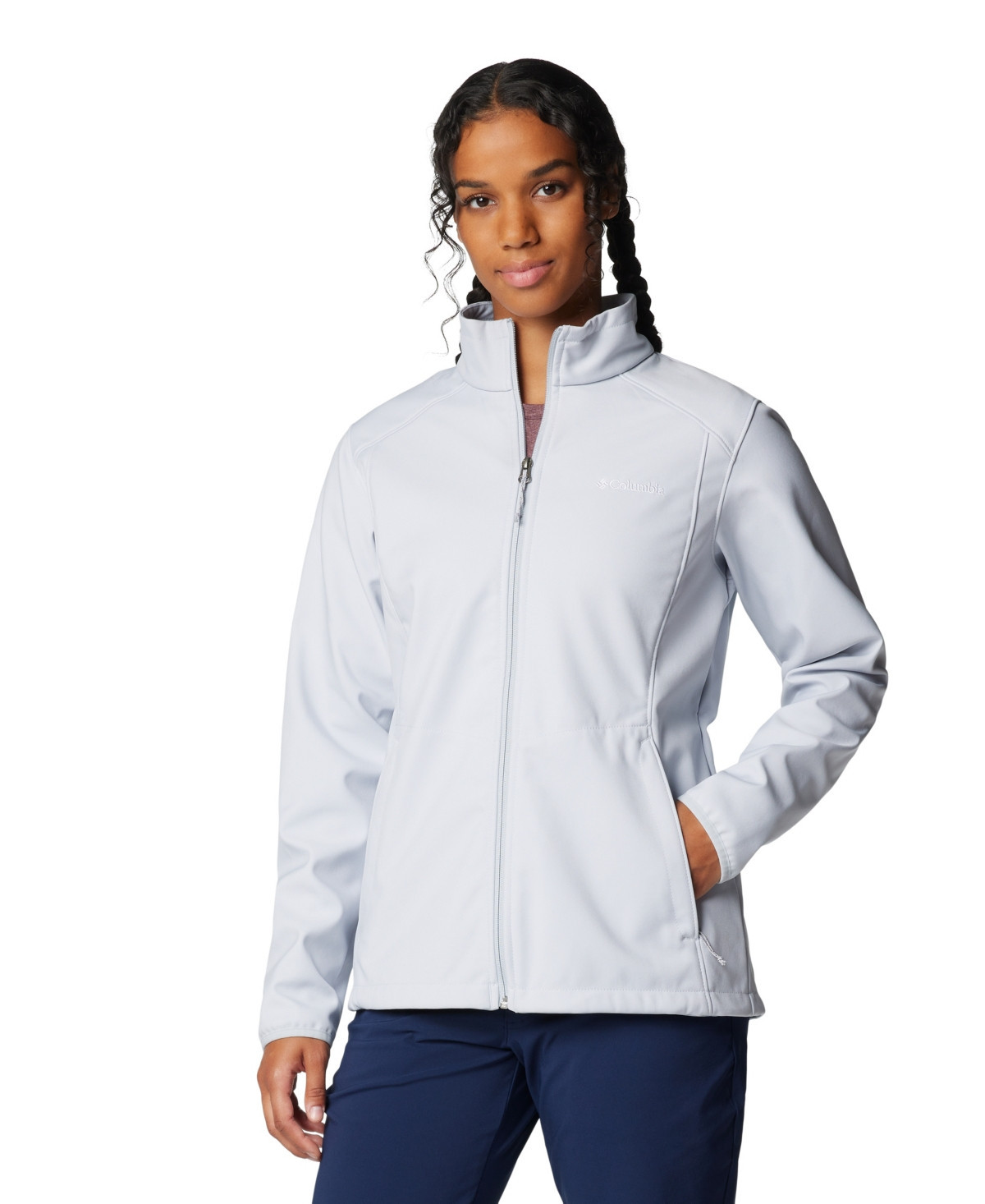 Columbia Women's Kruser Ridge Iii High Collar Softshell Jacket - Cirrus Gray | Macy's