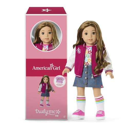 American Girl, Truly Me 18-inch Doll #118 with Brown Eyes, Wavy Dark-Brown Hair with Highlights, Tan Skin, for Ages 6+ | Amazon (US)