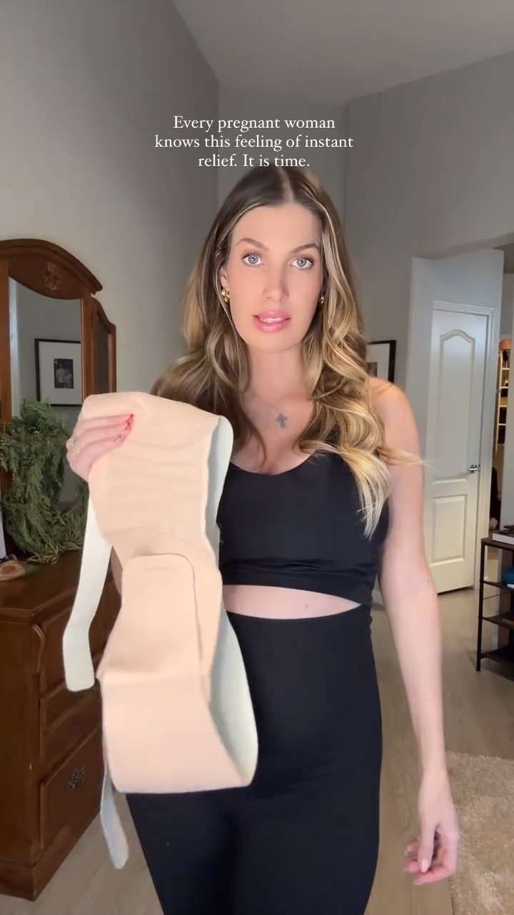 Pregnancy belly band is my best friend now. #bellyband #pregnancyfashion 

#LTKFamily #LTKBump #LTKBaby