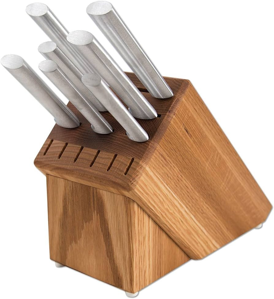Rada Cutlery Knife Set with Oak Block – 7 Pc Stainless Steel Kitchen Knife Set with Aluminum Ha... | Amazon (US)