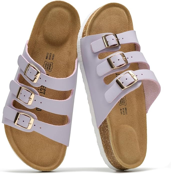 Project Cloud 100% Genuine Leather Summer Slide Sandals for Women (Capri) | Summer Memory Foam & ... | Amazon (US)