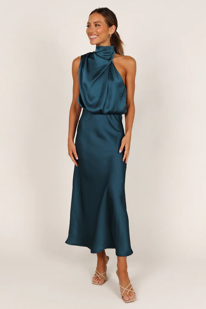 Anabelle Halter Neck Maxi Dress - Teal | Petal & Pup (AU)