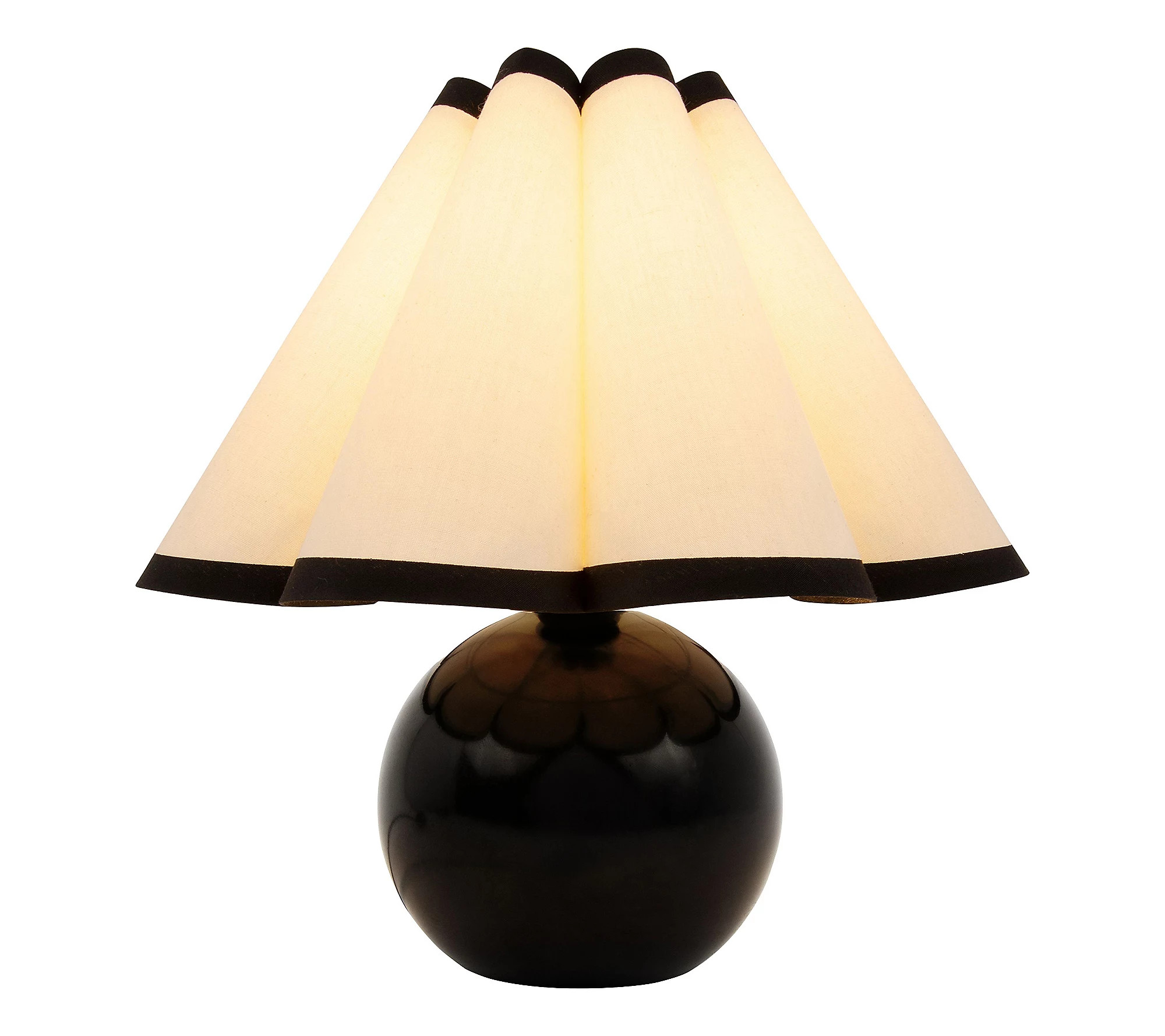 Brightech Blair 10"" Black Midcentury LED Globe Desk Table Lamp | QVC