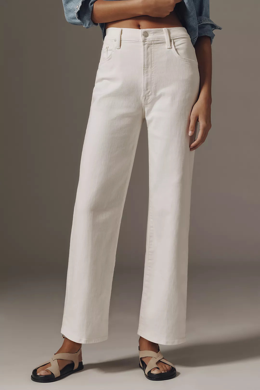 MOTHER The Rambler High-Rise Zip Ankle Jeans | Anthropologie (US)