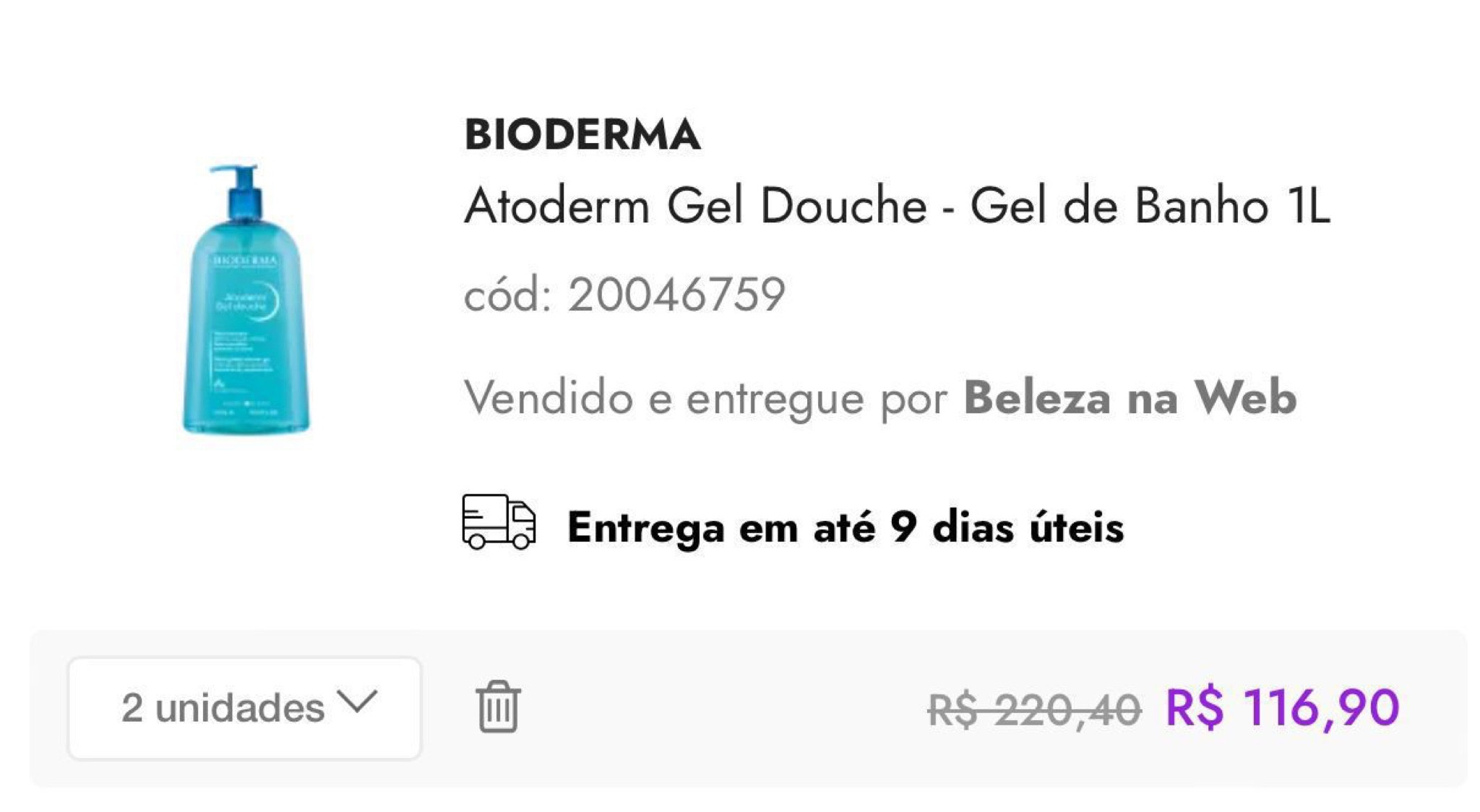 🚨🚨🚨 PASSADAAAAA MIGAAAS!
 ✨Bioderma Atoderm Gel Douche - Gel de Banho *1 LITROOO!*

De R$440
*Por R$116* 😱😱😱😱😱😱😱😱😱😱😱😱😱😱😱😱😱😱😱😱😱😱😱😱😱😱😱😱😱😱😱 *R$58 CADA LITROOO!!!*

⚠️ cupom: *BIODERMA* (precisa colocar 2 unidades no carrinho)



#LTKbeauty #LTKmens #LTKbrasil