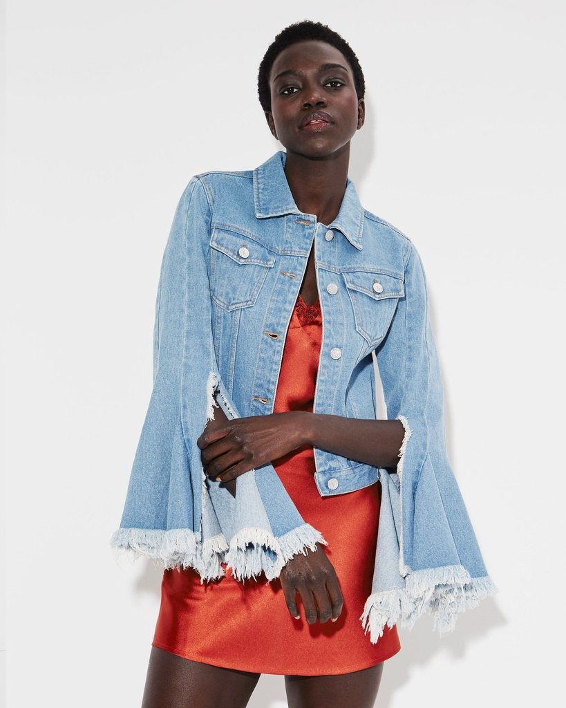 FRAYED DENIM JACKET | Daya by Zendaya