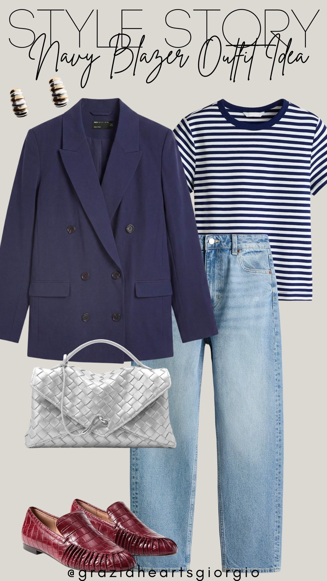 Navy Blazer Outfit Idea 
.
#blazerstyle

#LTKootd #LTKgrwm