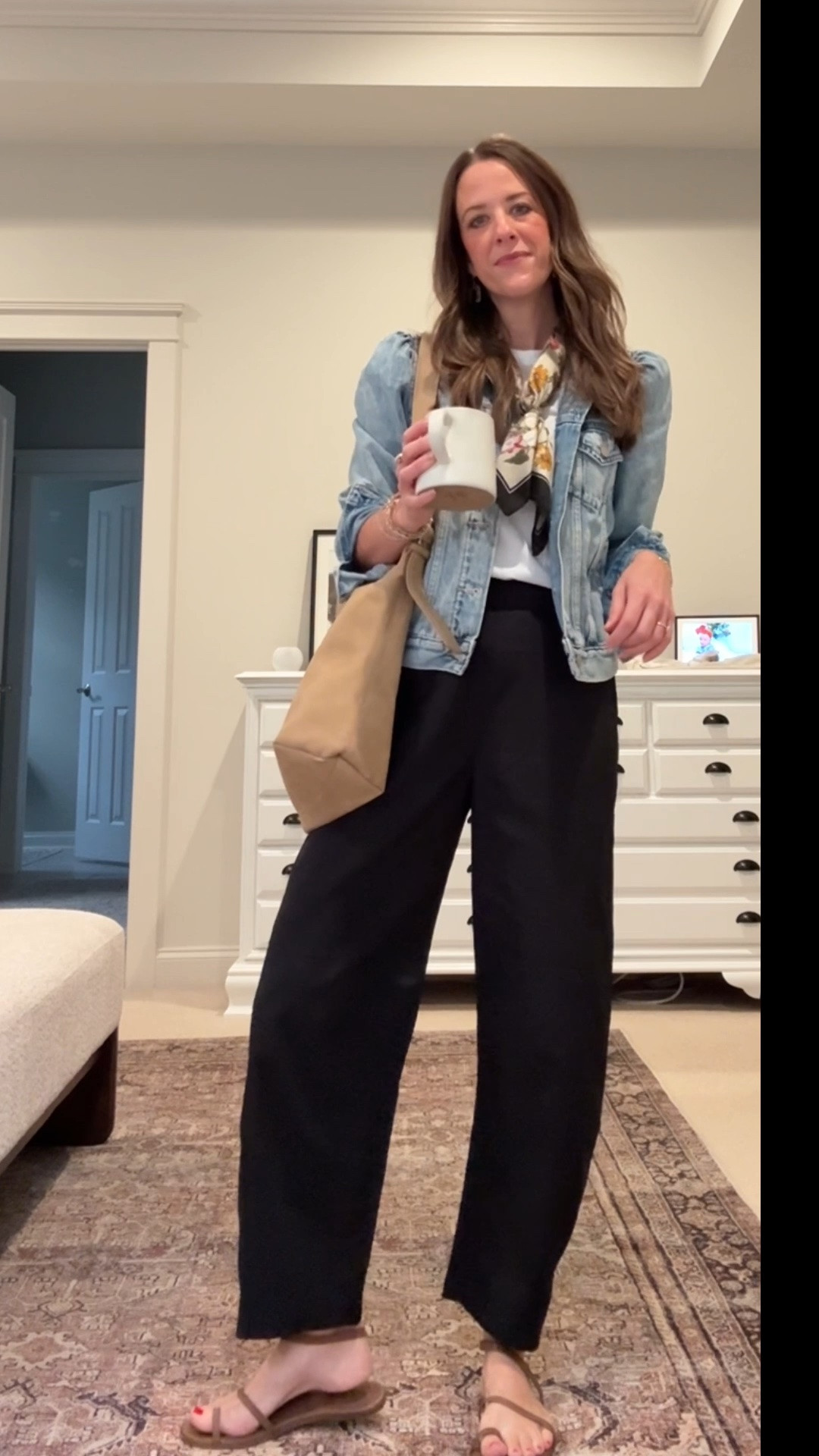 Business casual summer-to-fall outfit 🤍

Black ankle pants + a simple tee + denim jacket + sandals, with a silk scarf to make the basics feel a little more polished. Easy fall workwear, teacher outfit, business casual look, or casual office outfit for those still-warm September days.

Pants: XS
Jacket: S
Tee: S

#LTKWorkwear #LTKBusinessCasual #LTKTeacherStyle #LTKFallStyle #LTKStyle

#LTKootd #LTKWorkwear #LTKSeasonal