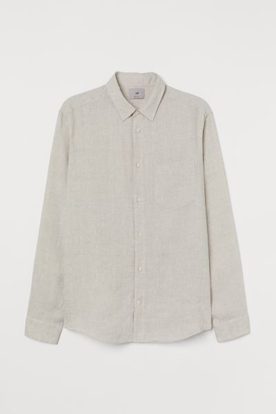Regular Fit Linen Shirt | H&M (US + CA)