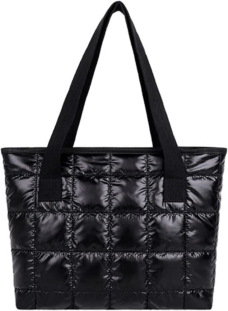 olues Women Light Weight Puffer Quilted Tote Winter Handbag Shoulder Bag | Amazon (US)