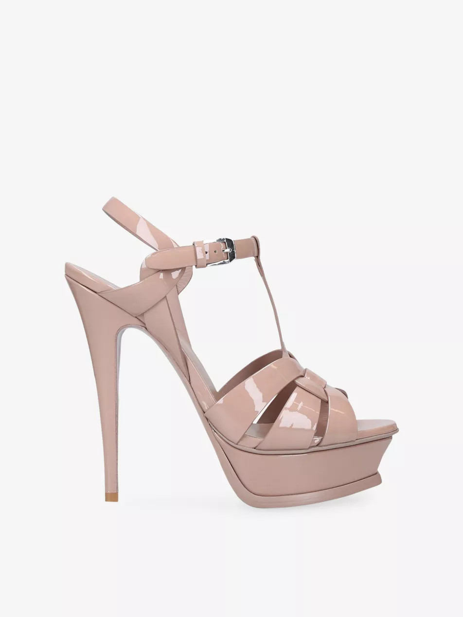 Tribute 105 patent-leather platform sandals | Selfridges