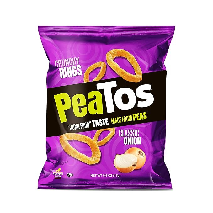 PeaTos Crunchy Rings Snacks, Classic Onion, .6 Ounce (15 Count), Junk Food Taste, Made from Peas,... | Amazon (US)