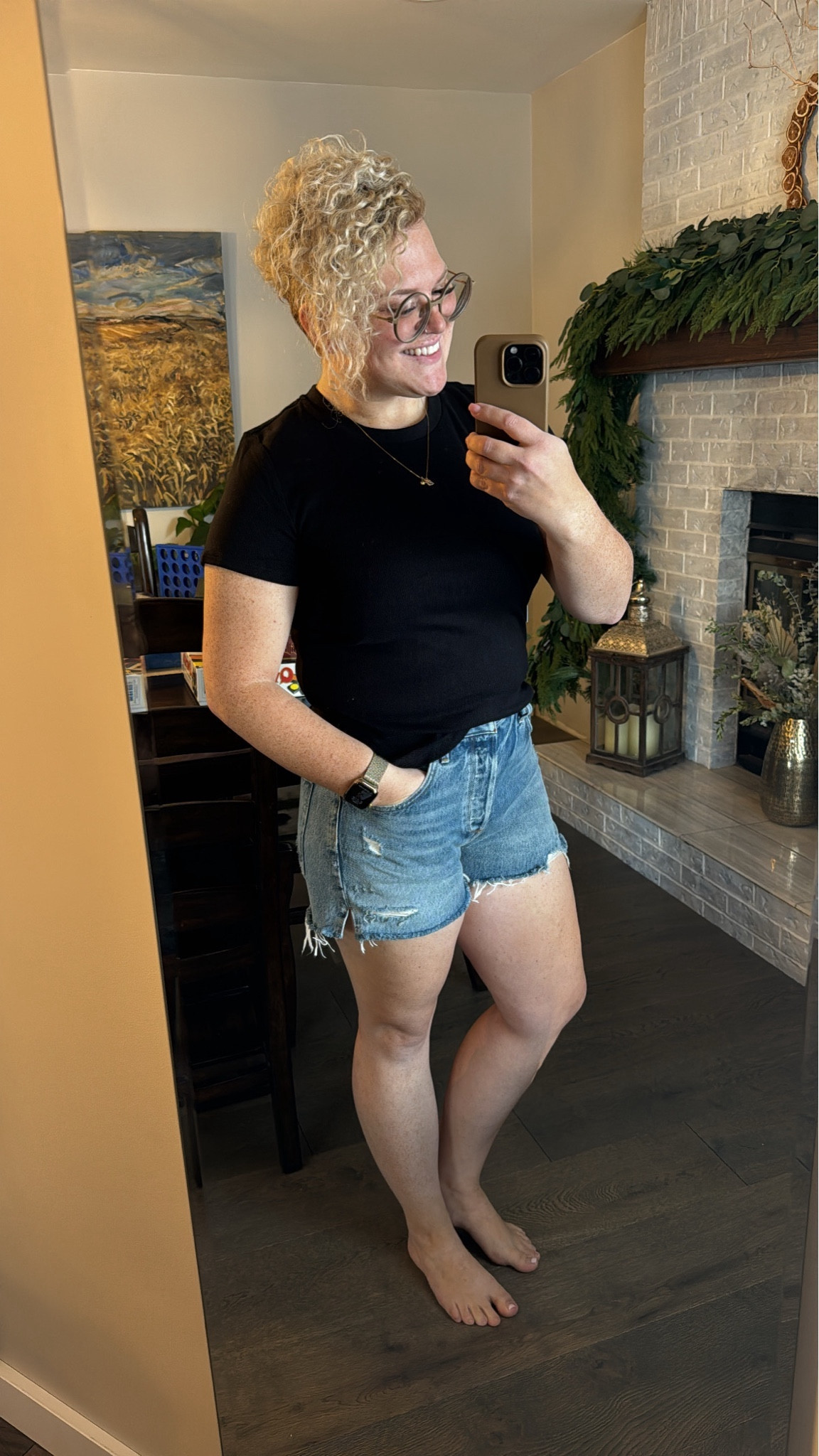 Summer outfits in a chilly Canadian -20C today 🤣. But if you’re going on a hot vacation or if you live in a hot climate, this outfits are a must have. 

Shorts are Agolde Jaden, button fly, very little stretch, but in time they will stretch and mold and snape to your body. I say they fit a bit small. I’m wearing a 29

Shirt is TNA, all the reviews said to size up and that’s what I did. It’s very form fitting. I love the high neckline and the long sleeves. Has a nice stretch and fits a normal length. Is a bit ribbed but not too thick of a material. Wearing a size large  

#LTKstyletip #LTKmidsize #LTKbeauty