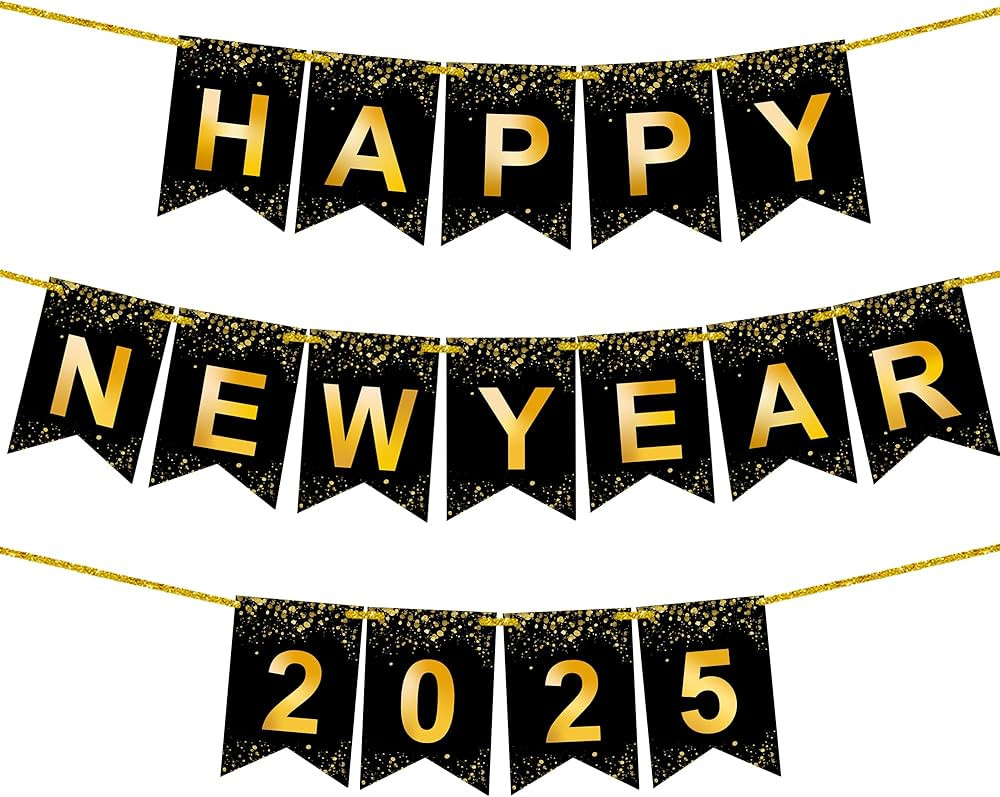 KatchOn, Happy New Year Banner 2025 - Large 10 Feet | Happy New Year Decorations 2025 Banner | Ha... | Amazon (US)
