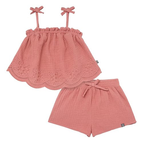 Modern Moments by Gerber Toddler Girls' Top and Shorts Set, Medium Rose, 4T | Amazon (US)